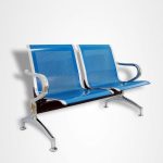 Bancheta asteptare, metalica cu 2 locuri DH 502 Oțel cromat, Șezut tip scoică