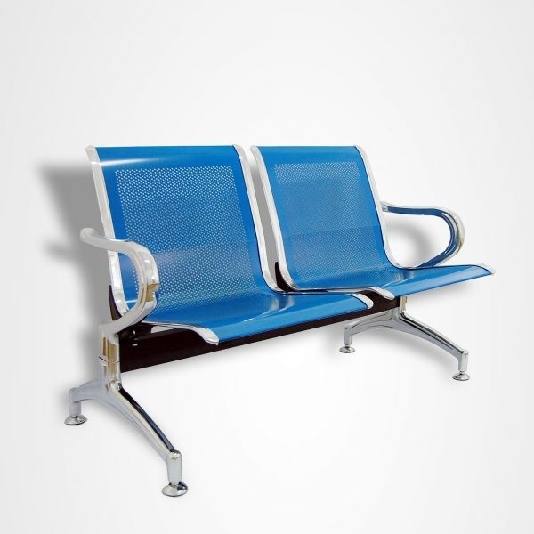 Bancheta asteptare, metalica cu 2 locuri DH 502 Oțel cromat, Șezut tip scoică